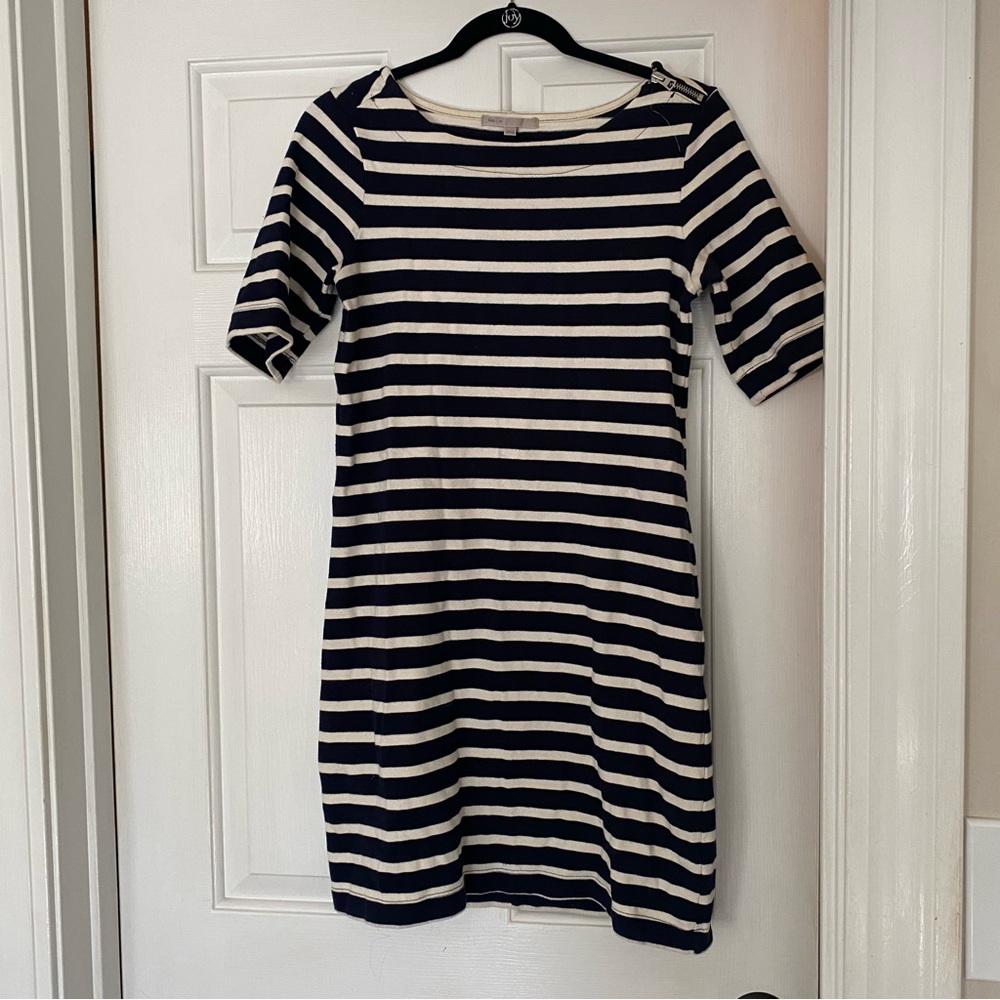 Navy and Cream Striped GAP dress